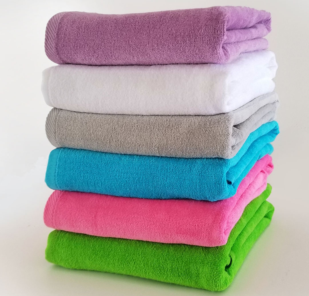 28x58 Super Economy Light Weight 9 Lbs/ Dz Terry Beach Towels Velour. (Assorted Colors)