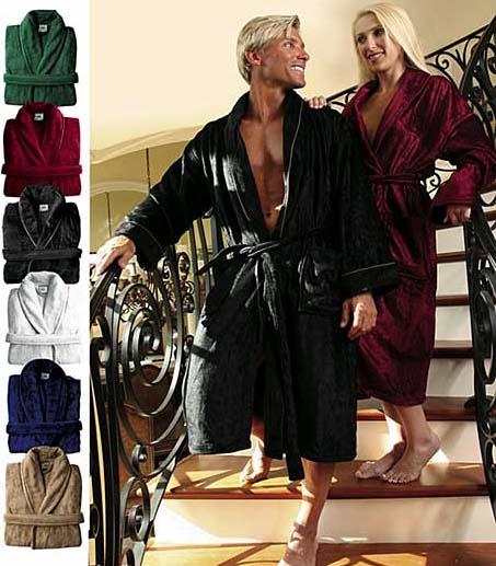 SPECIAL BLACK FRIDAY ! Royal Comfort bath robes Modal with fancy piping