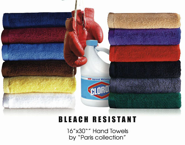 16x30 Hand Towels by Paris Collection. 4.2 Lbs per/ dz. Bleach Resistant .Colors (Assorted Colors) 72 pcs per case.
