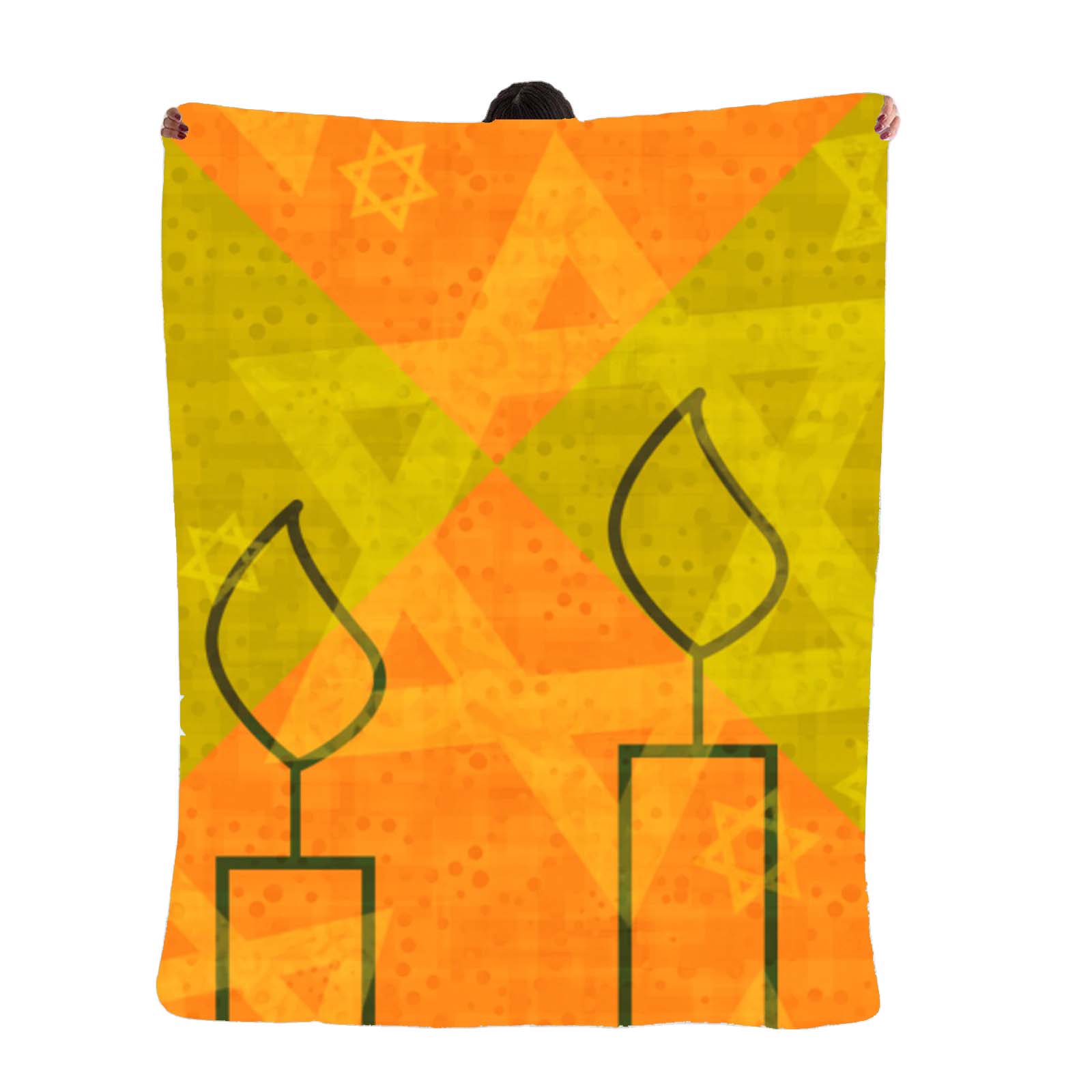 🔯🕎Candles and Star of David - 30x60 beach towel , 50x60 Blanket .. FREE SHIPPING