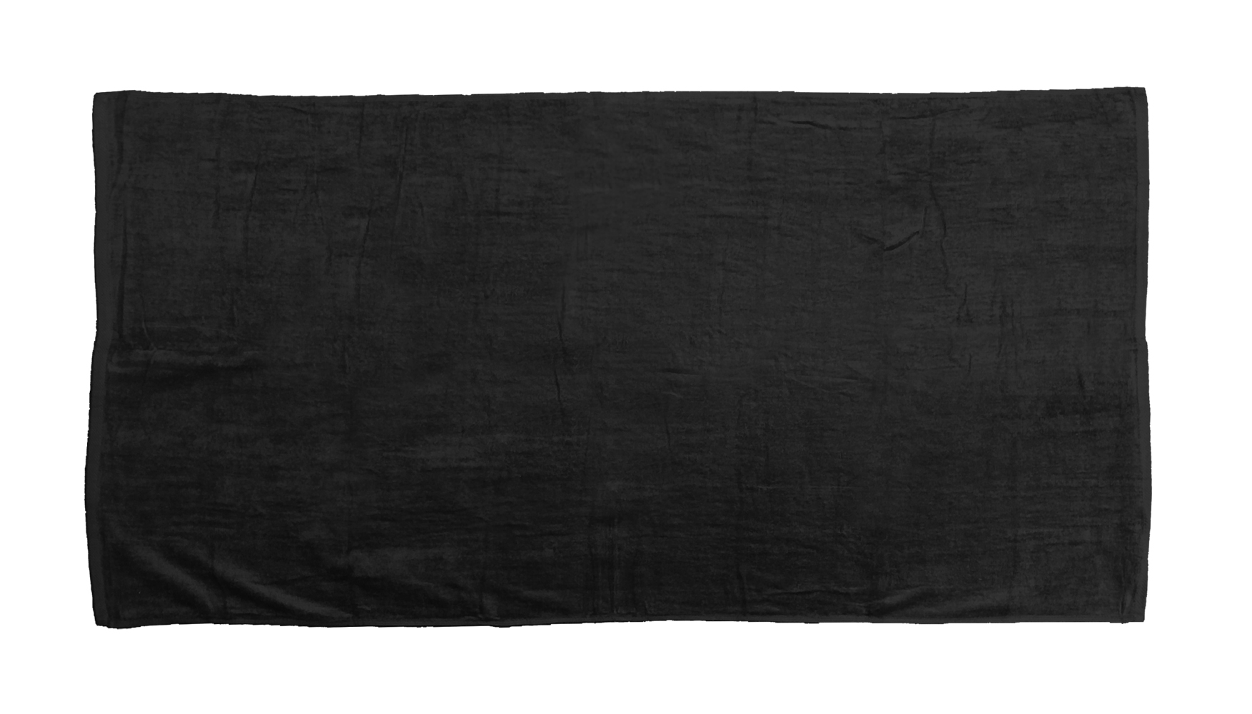MWM-07202 M - Cotton velour monogram towel () - White/Black - The