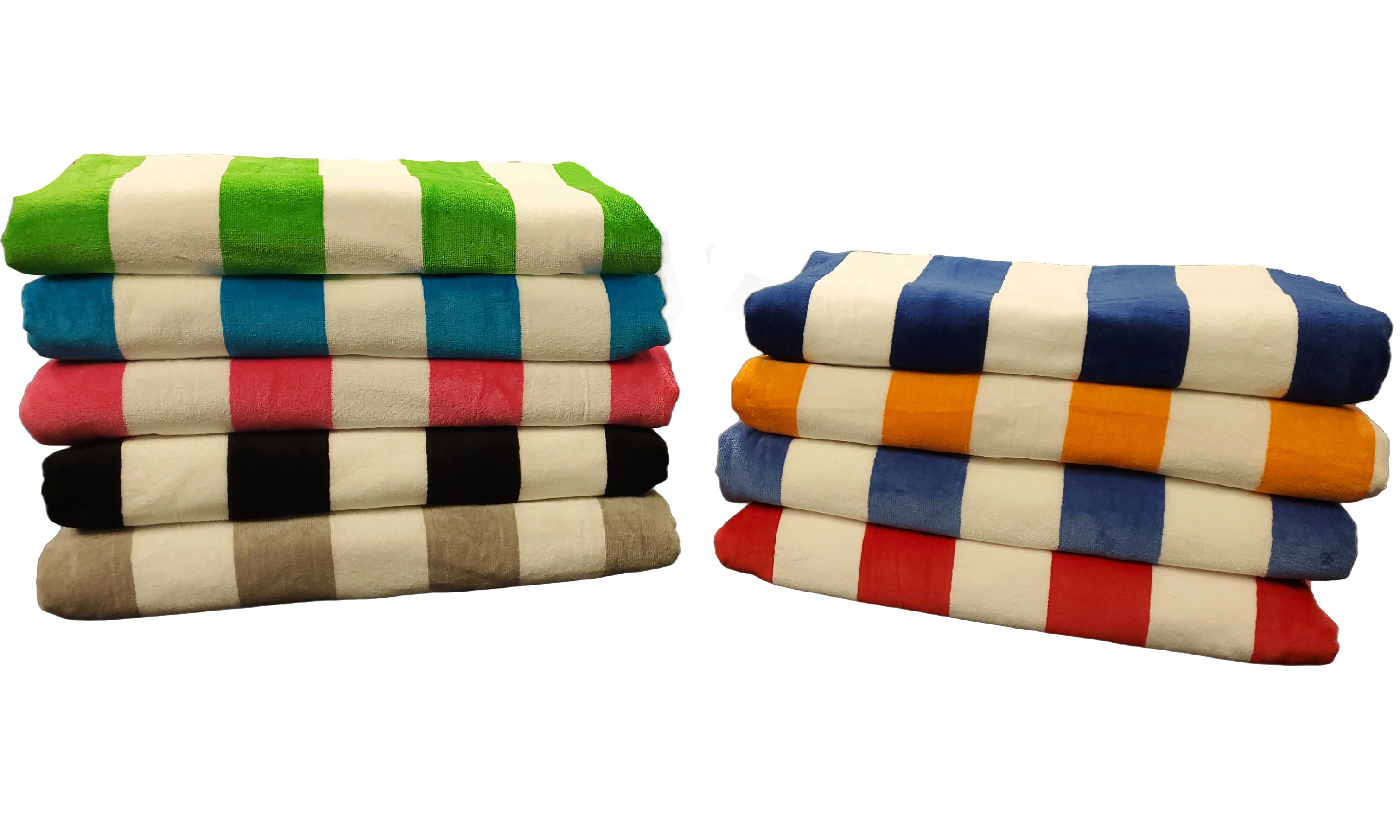 35x70 Terry Beach Towels Cotton Velour Cabana Stripe 18.75 Lbs per Dz. 100% Cotton.